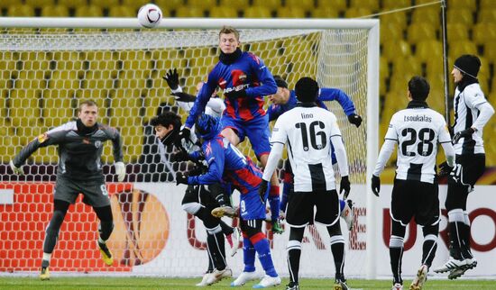 Football. UEFA Europa League. CSKA vs. PAOK