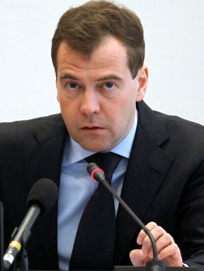President Medvedev on working trip to Vladikavkaz