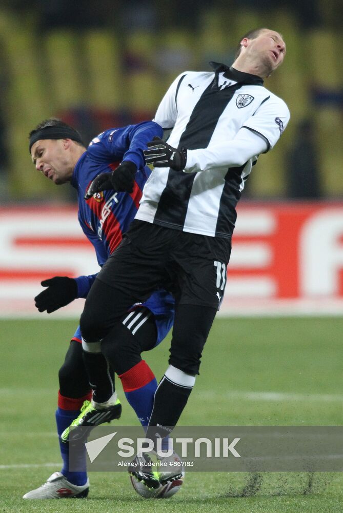 Football. UEFA Europa League. CSKA vs. PAOK