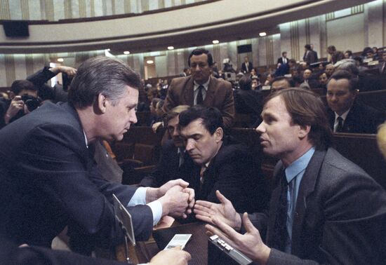 Nikolai Ryzhkov and coal mines representatives