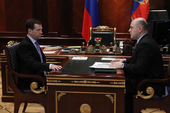 Dmitry Medvedev meets with Mikhail Mishustin