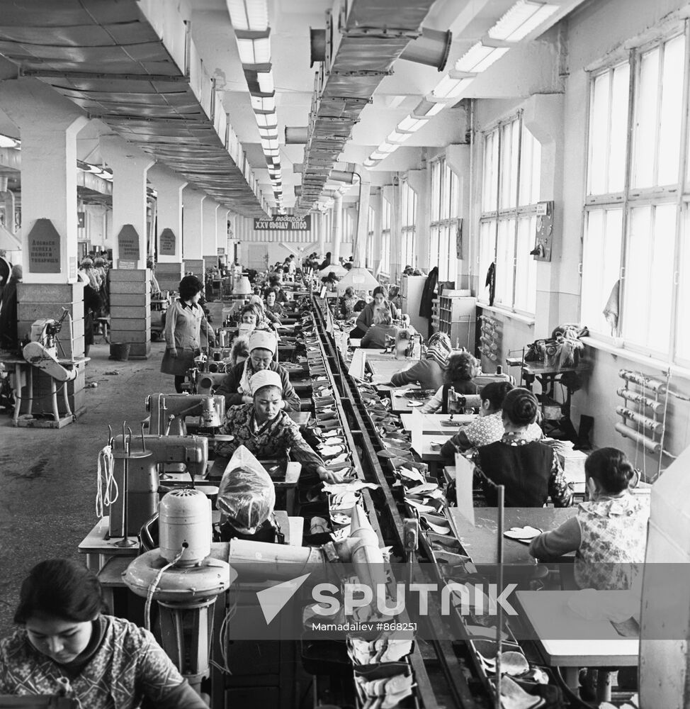 One of shops at shoe factory