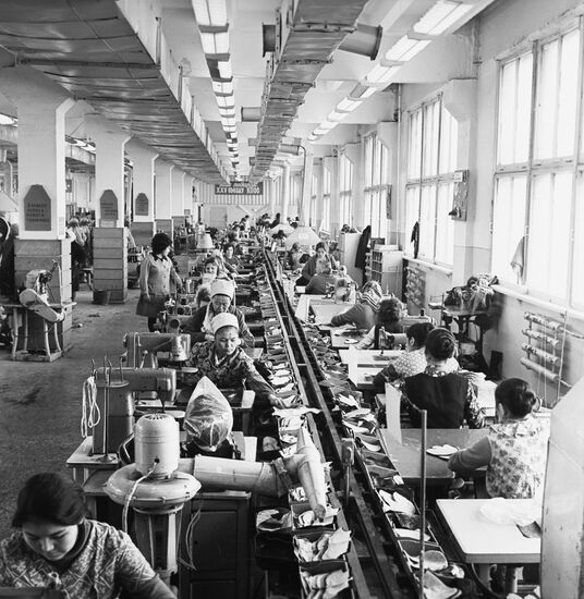 One of shops at shoe factory