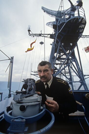 A Russian warship in the Black Sea