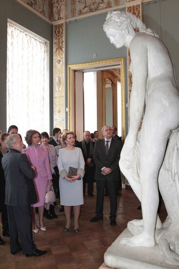 Svetlana Medvedev and Queen Sofía in St Petersburg
