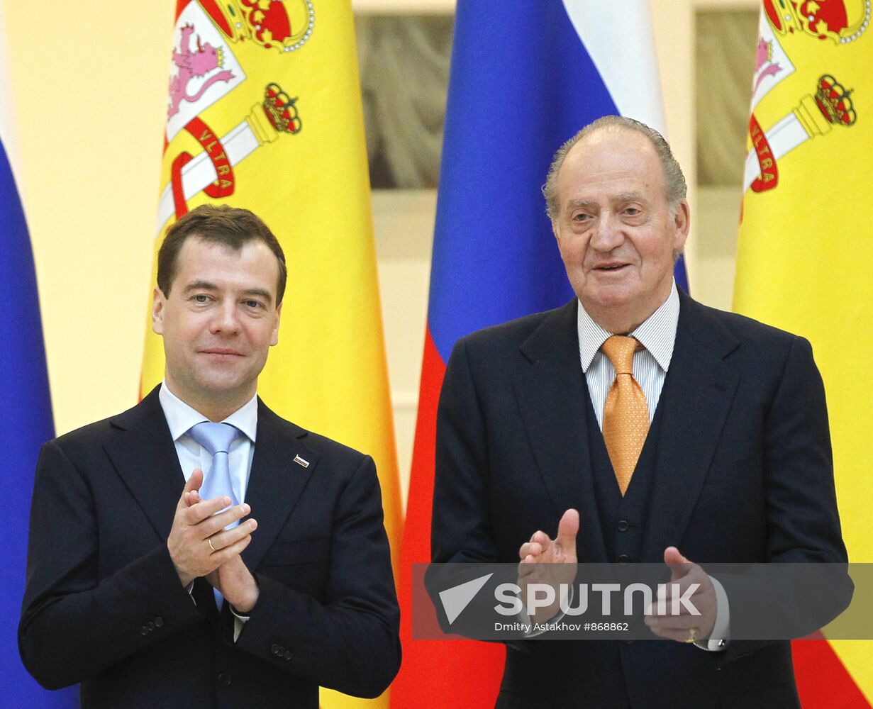 King of Spain's working visit to Russia