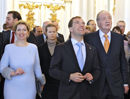 Spanish king visits Russia