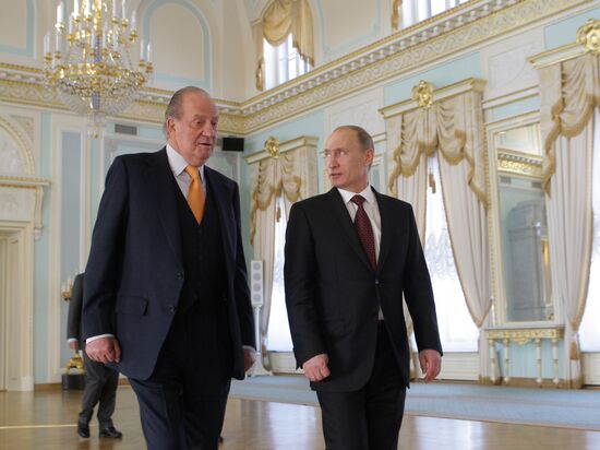 Vladimir Putin meets with Juan Carlos I