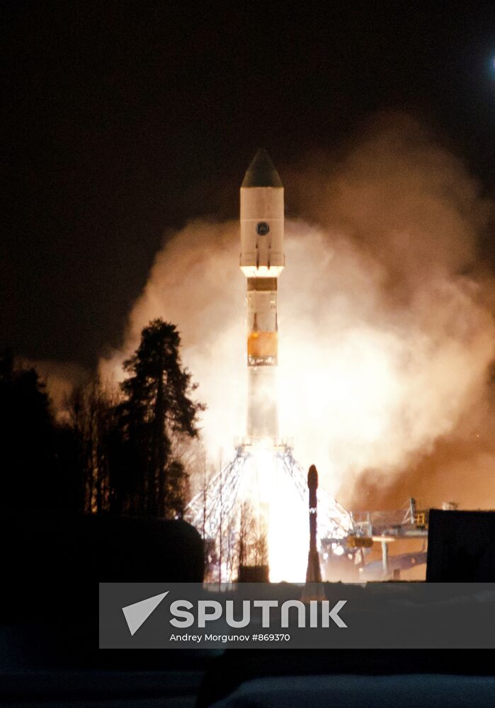 Launch of Soyuz-2 rocket vehicle with latest Glonass-K satellite