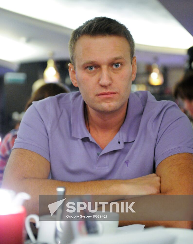 Meeting with blogger Alexei Navalny