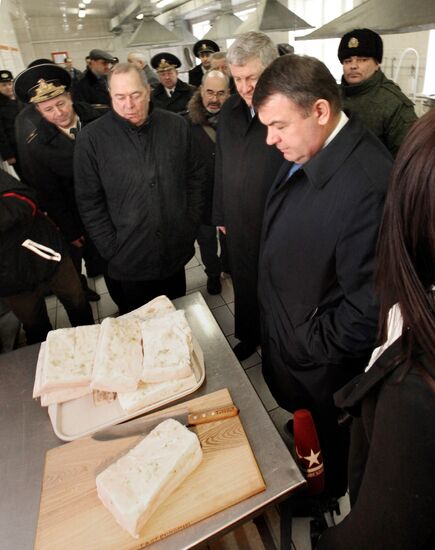 Anatoly Serdyukov visits Varyag missile cruiser