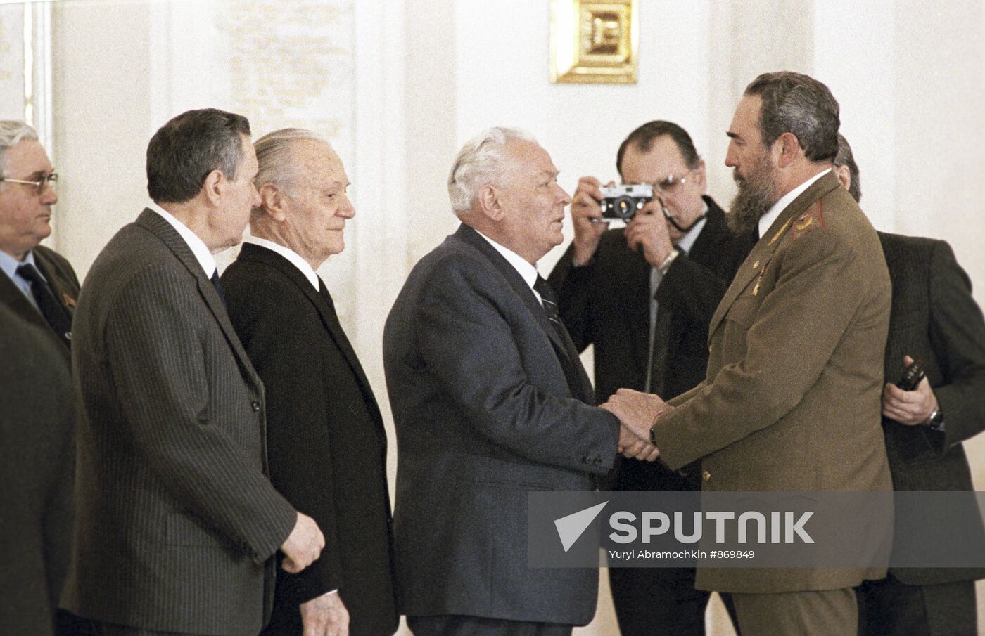 Konstantin Chernenko and Fidel Castro