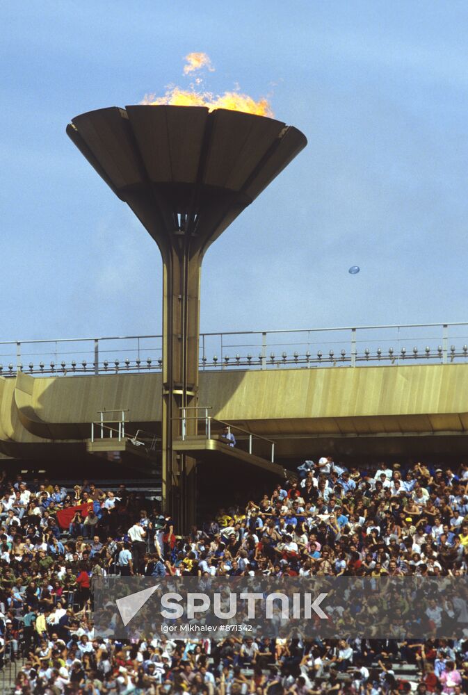 Olympic flame in Luzhniki, Moscow