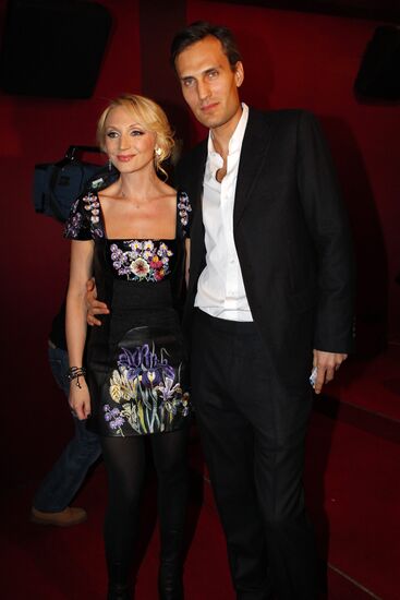 Kristina Orbakajte with husband Mikhail Zemtsov