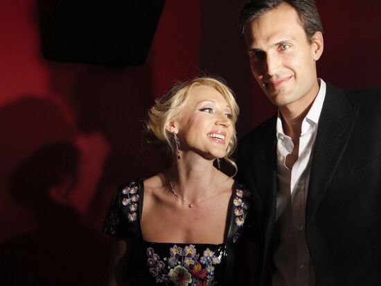 Kristina Orbakajte with husband Mikhail Zemtsov