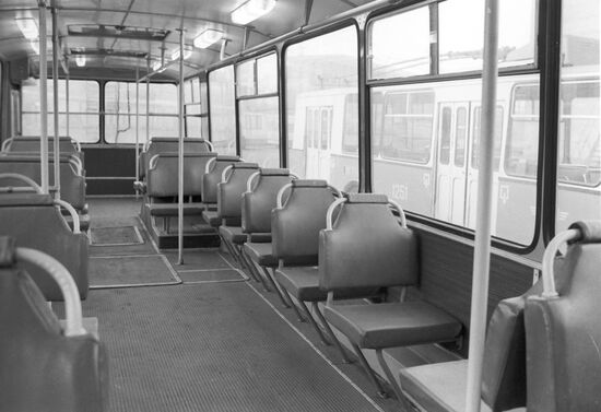 Passenger compartment of trolley-bus of "Ziu-683B" series