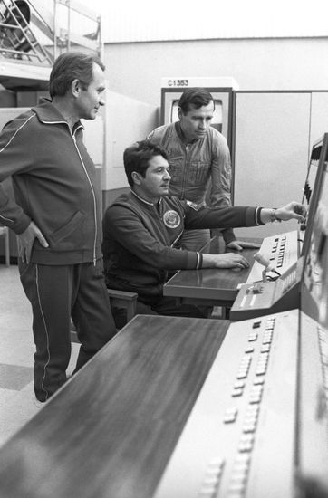 Oleg Makarov, Leonid Kizim and Gennady Strekalov