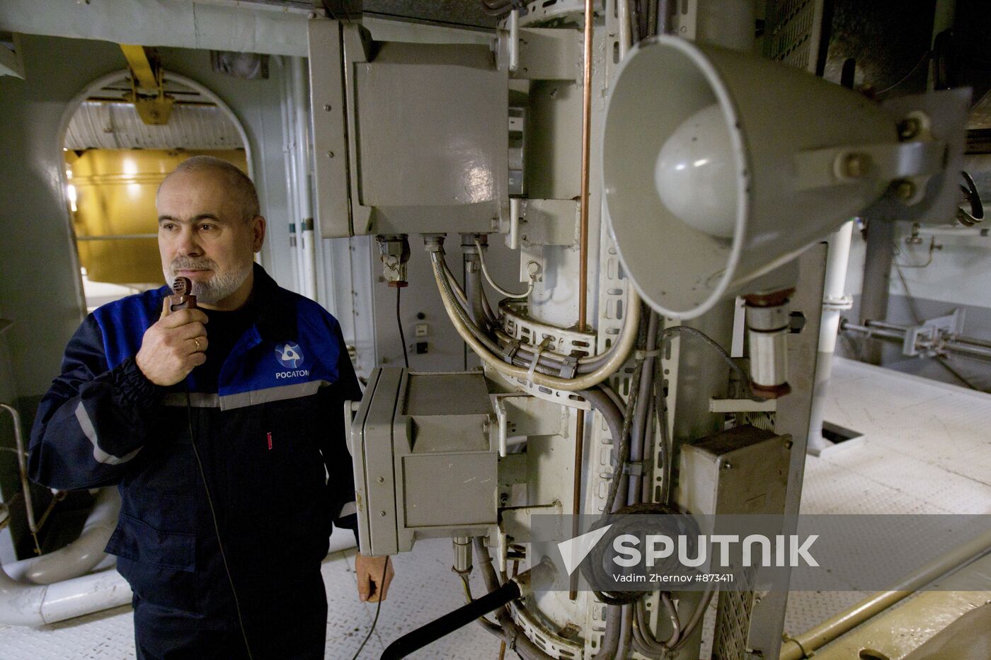 Engine space of nuclear ice breaker Vaygach