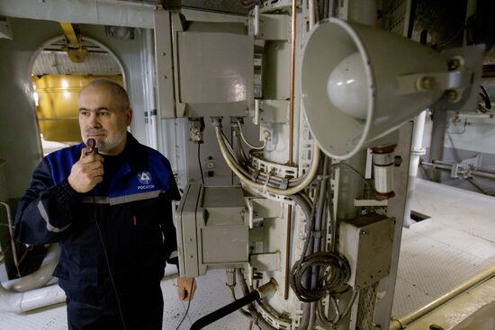 Engine space of nuclear ice breaker Vaygach