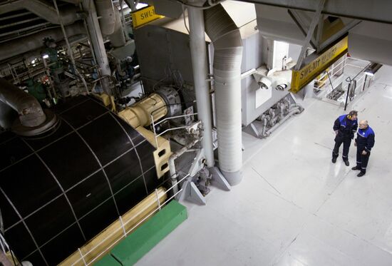 Engine space of nuclear ice breaker Vaygach