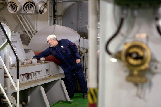 Engine space of nuclear ice breaker Vaygach