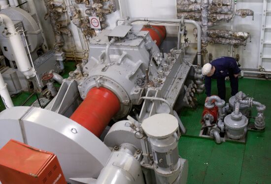 Engine space of nuclear ice breaker Vaygach