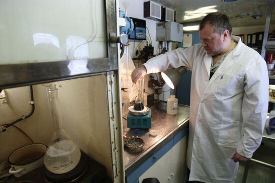 Chemical laboratory of nuclear ice breaker Vaygach