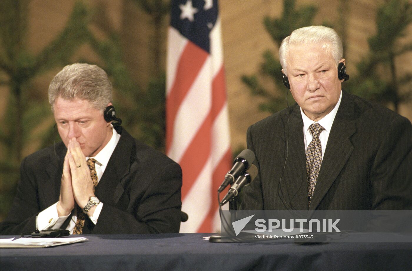 Bill Clinton and Boris Yeltsin
