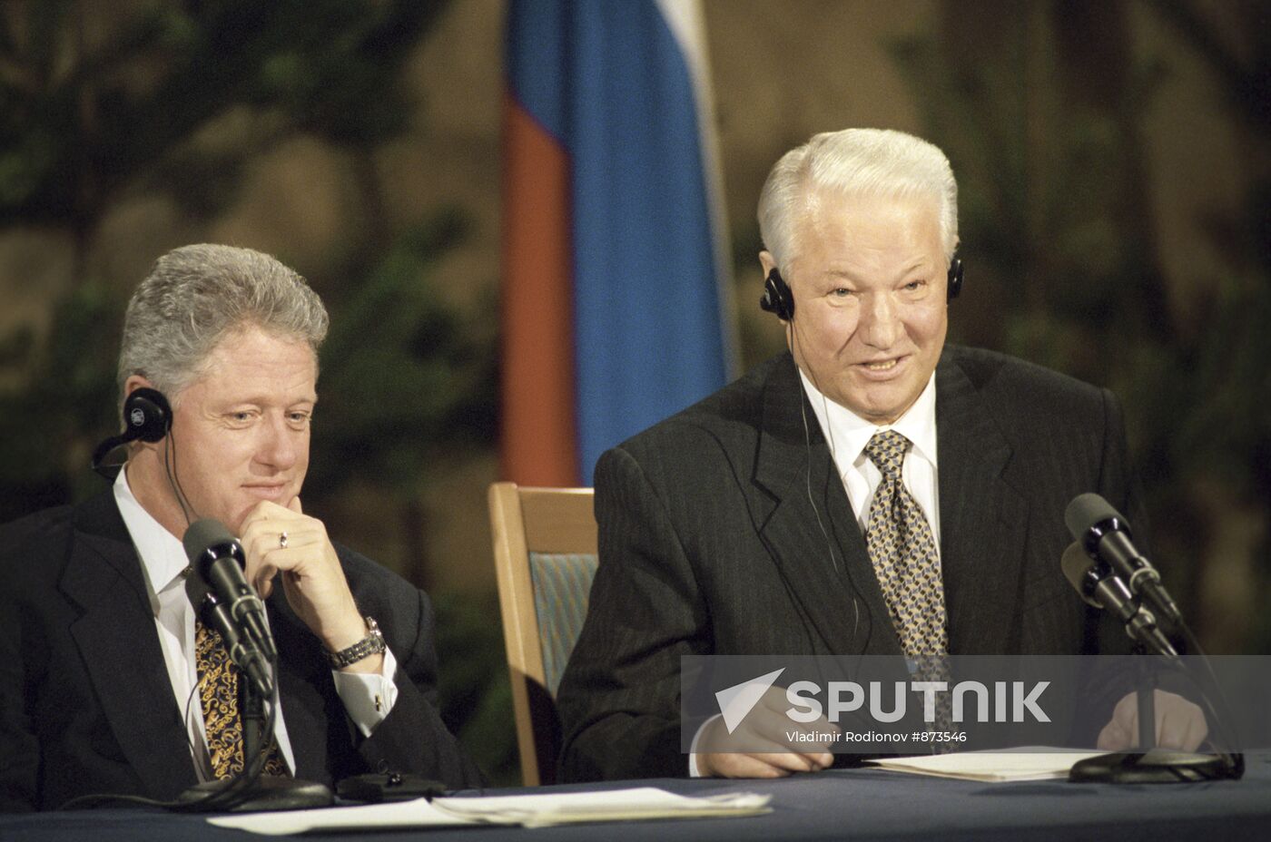 Bill Clinton and Boris Yeltsin