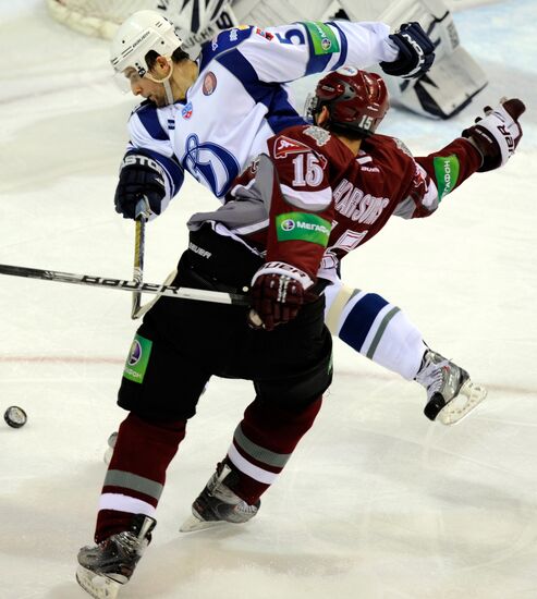 Ice Hockey. KHL. Dinamo Riga vs. Dynamo Moscow
