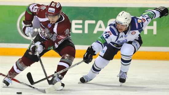 Ice Hockey. KHL. Dinamo Riga vs. Dynamo Moscow