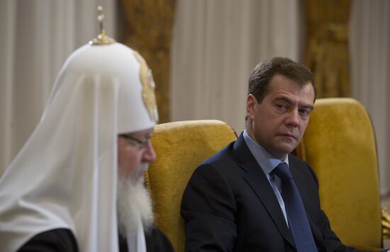 Dmitry Medvedev holds meeting at Gorki residence