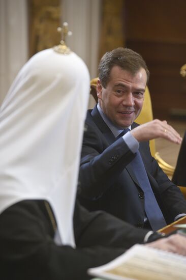 Dmitry Medvedev holds meeting at Gorki residence