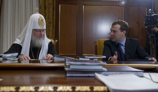 Dmitry Medvedev holds meeting at Gorki residence