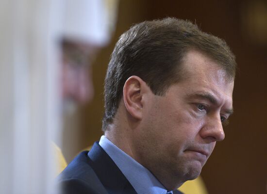 Dmitry Medvedev holds meeting at Gorki residence