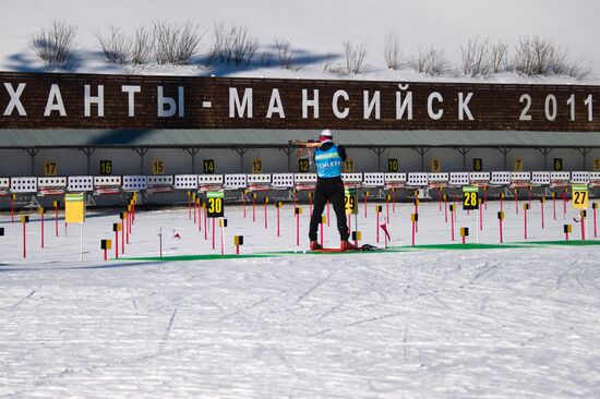 Athletes in training ahead of Biathlon World Championships