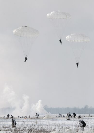 Exercise of airborne froces, Ryazan region