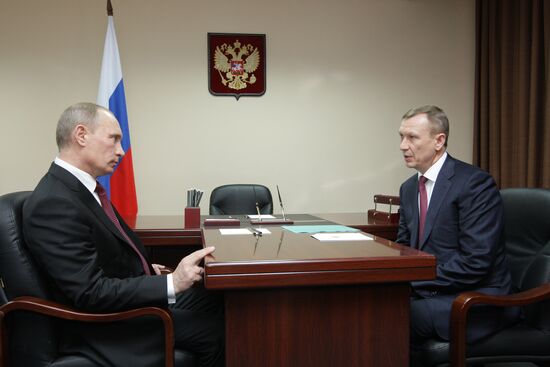 Vladimir Putin meets with Nikolai Denin