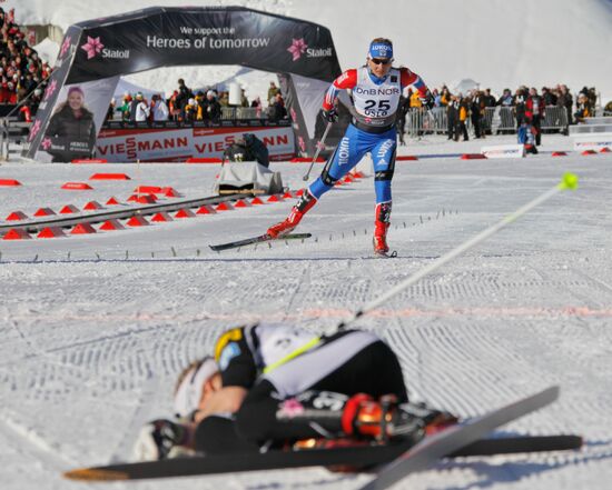 World Championship Ski Races. Mass start.