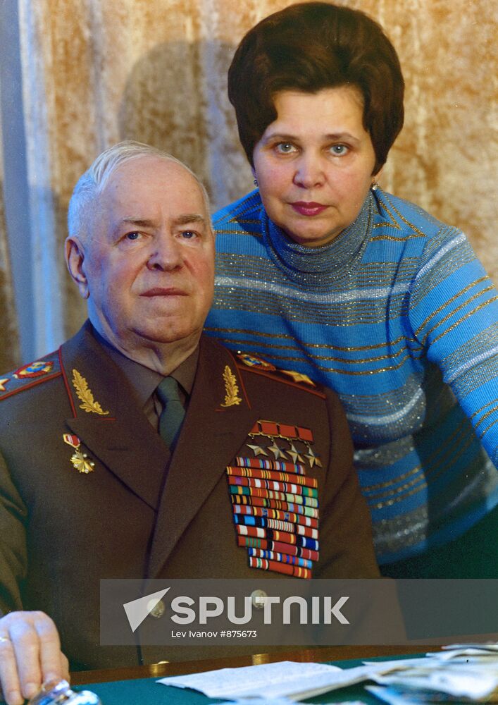 Marshal Georgy Zhukov and his wife