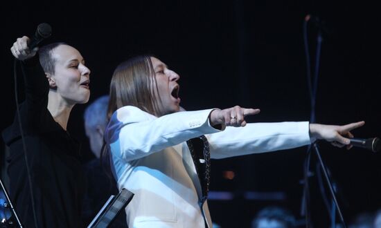 Soloist of Bi-2 band Shura and Yulia Chicherina