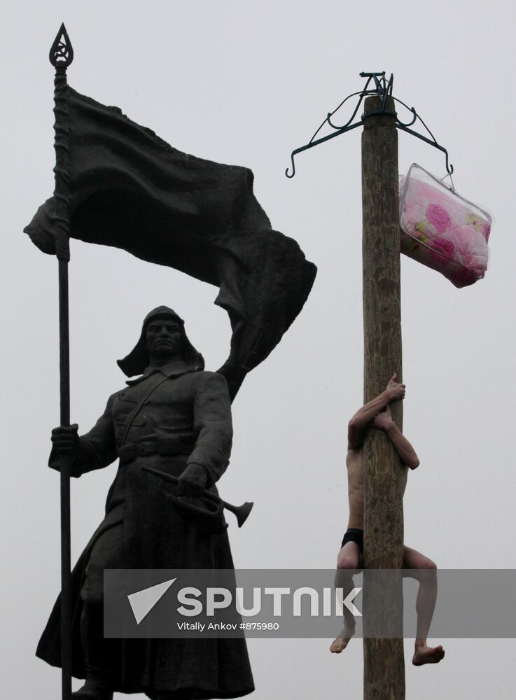 Maslenitsa carnival celebration in Vladivostok