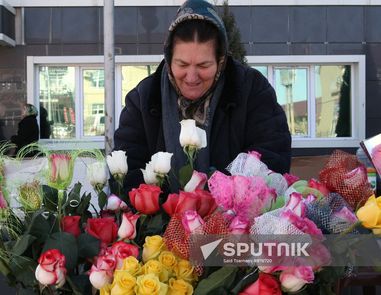 Preparation for women's day in Grozny