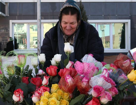 Preparation for women's day in Grozny