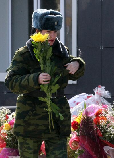 Preparing for 8th March celebration in Grozny