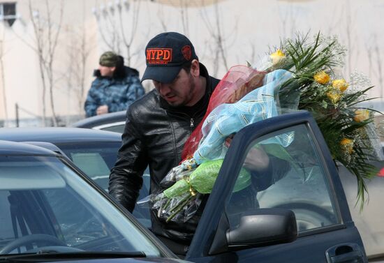 Preparing for 8th March celebration in Grozny