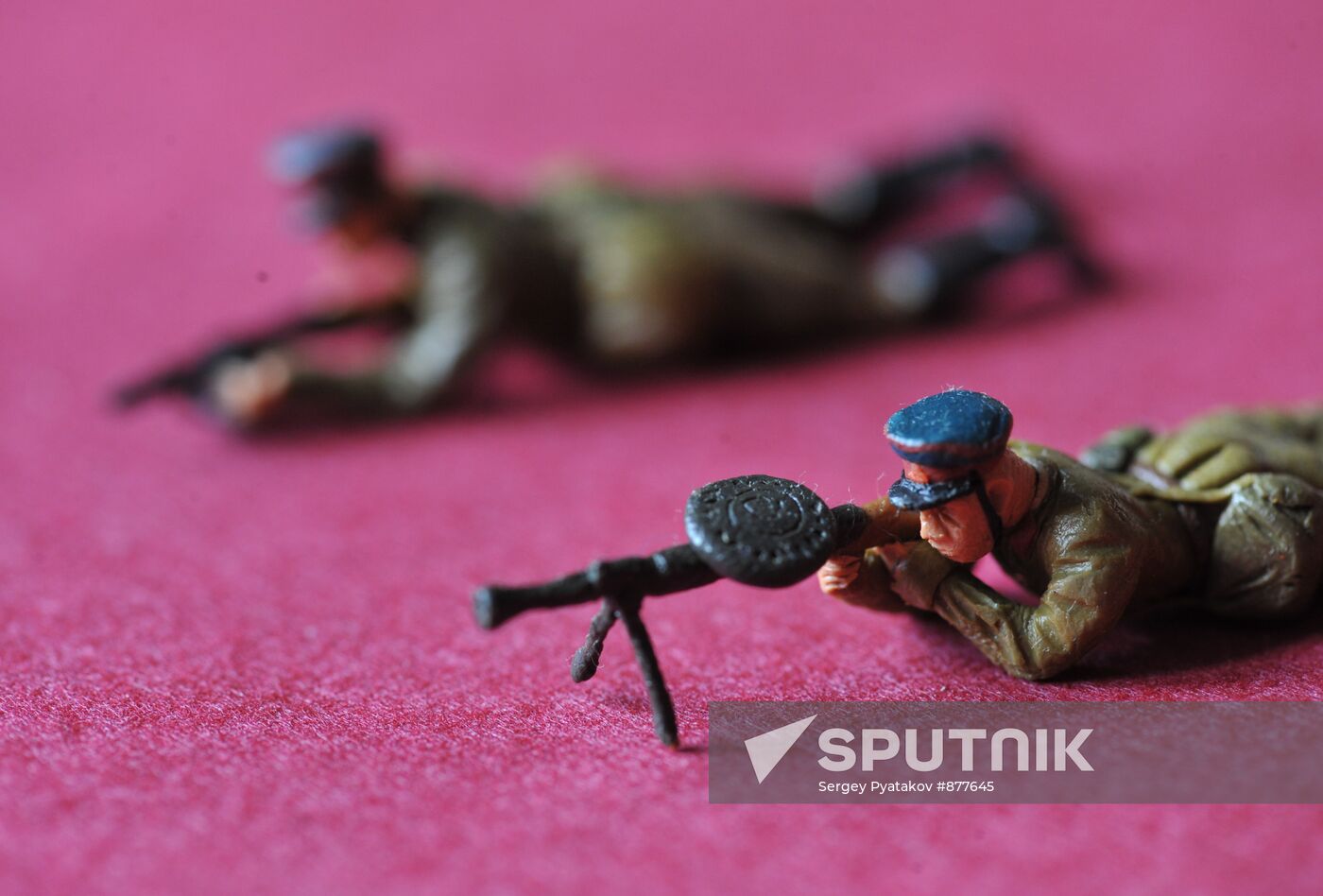 Collection of playdough soldiers made by Sergei Kiselyov