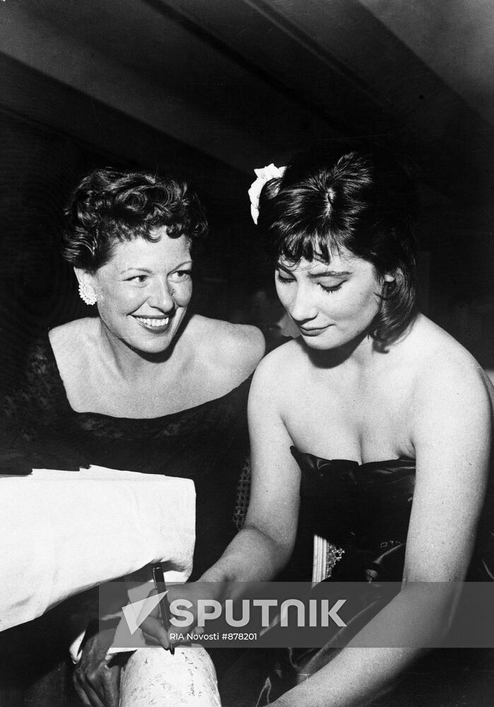 Actresses Madeleine Robinson and Tatyana Samoilova