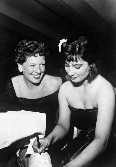 Actresses Madeleine Robinson and Tatyana Samoilova