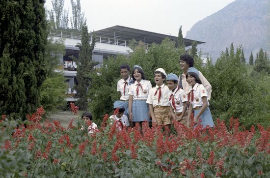 Afghan Young Pioneers at the Artek Young Pioneers Camp